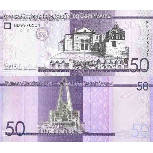 اسکناس 50 پزو - جمهوری دومنیکن 2015 اسکناس 50 پزو - جمهوری دومنیکن 2015