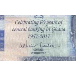 اسکناس 5 سدی - یادبود شصتمین سال تاسیس بانک مرکزی غنا - غنا 2017  - 4 مارس 2017