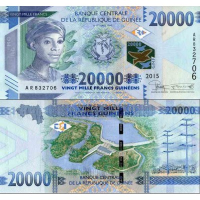 اسکناس 20000 فرانک - گینه 2015