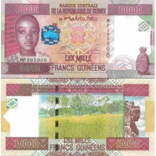 اسکناس 10000 فرانک - گینه 2012