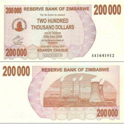 اسکناس 200.000 دلار - زیمباوه 2007