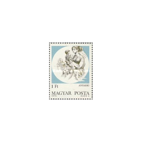 1 عدد  تمبر مادری -  مجارستان 1974