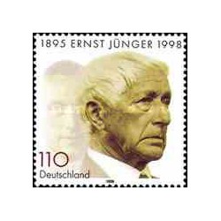 1 عدد تمبر یادبود ارنست جانگر - نویسنده - جمهوری فدرال آلمان 1998