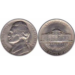 سکه 5 سنت - نیکل مس - آمریکا 1984غیر بانکی