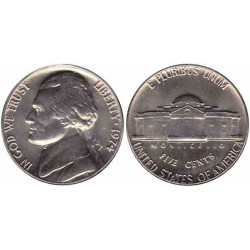سکه 5 سنت - نیکل مس - آمریکا 1974غیر بانکی