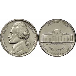سکه 5 سنت - نیکل مس - آمریکا 1972غیر بانکی