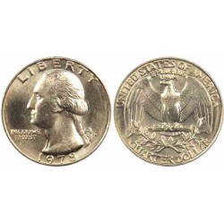 سکه 25 سنت - کوارتر - نیکل مس - تصویر جرج واشنگتن - آمریکا 1978 غیر بانکی