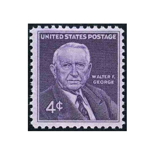 1 عدد تمبر یادبود سناتور والتر اف جورج - آمریکا 1960