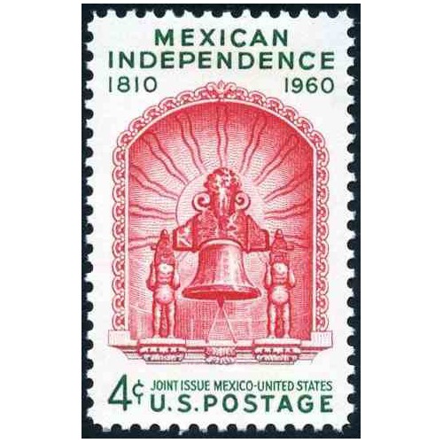 1 عدد تمبر استقلال مکزیک - آمریکا 1960