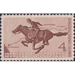1 عدد تمبر پست پیشتاز چاپاری - آمریکا 1960