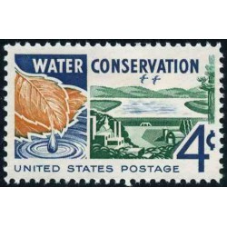 1 عدد تمبر حفاظت از آب - آمریکا 1960