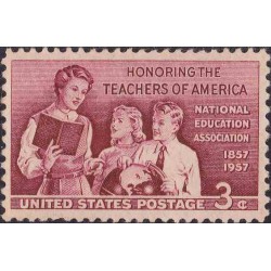 1 عدد تمبر صدمین سال نجمن ملی آموزش و پرورش - آمریکا 1957