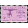 1 عدد تمبر صدمین سال انستیتو آمریکائی معماران - آمریکا 1957