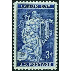 1 عدد تمبر روز کارگر - آمریکا 1956