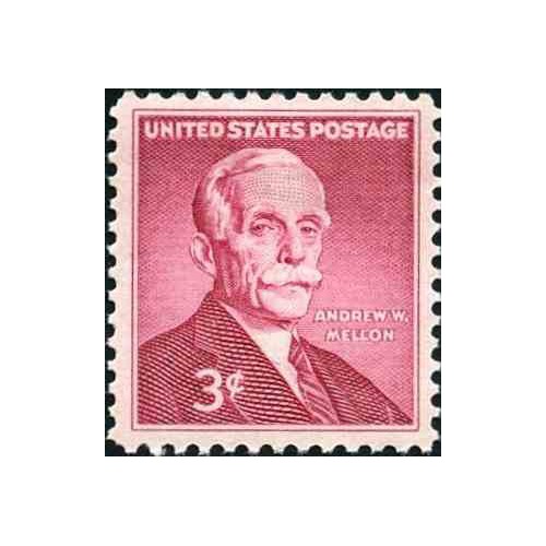 1 عدد تمبر یادبود آندره ملون - وزیر خزانه داری - آمریکا 1955
