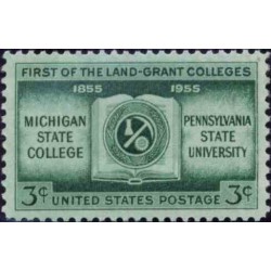 1 عدد تمبر صدمین سال کالج های لند گرنت - آمریکا 1955