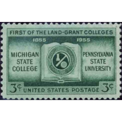 1 عدد تمبر صدمین سال کالج های لند گرنت - آمریکا 1955