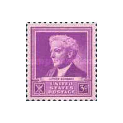 1 عدد تمبر یادبود مشاهیر آمریکا - لوتر بوربانک - دانشمند  - آمریکا 1940