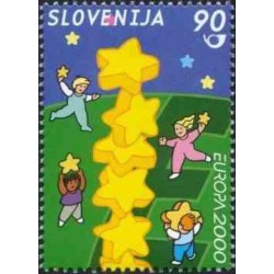 1 عدد تمبر مشترک اروپا - Europa Cept - اسلوونی 2000