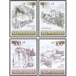 4 عدد تمبر قلعه ها و ملکهای اربابی - اسلوونی 2000
