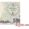 اسکناس 500 روپیه - اندونزی 1999 - تاریخ حاشیه سفید
