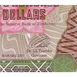 اسکناس 500 دلار - زیمباوه 2001
