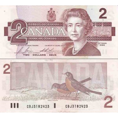 اسکناس 2 دلار - کانادا 1986