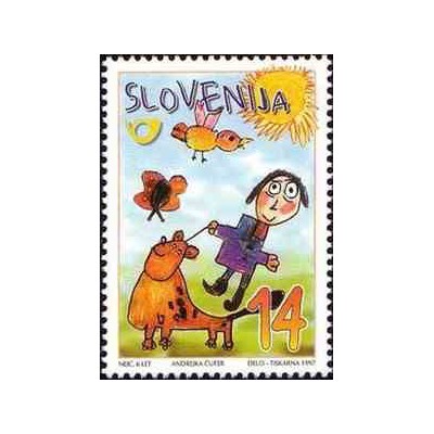 1 عدد تمبر هفته کودکان - اسلوونی 1997