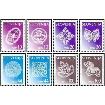 8 عدد تمبر توری های سنتی منطقه ایدریا - صنایع دستی - اسلوونی 1997 قیمت 4.4 دلار