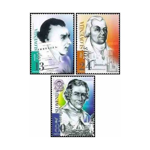 3 عدد تمبر اسلوونیائیهای برجسته - اسلوونی 1997