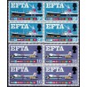 2 عدد بلوک تمبر انجمن تجارت آزاد اروپا EFTA - انگلیس 1967