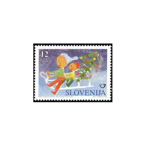 1 عدد تمبر سال جدید - اسلوونی 1996
