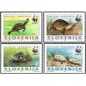 4 عدد تمبر WWF - لاکپشتهای ذریاچه اروپائی - اسلوونی 1996