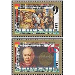 2 عدد تمبر کریستمس - اسلوونی 1993