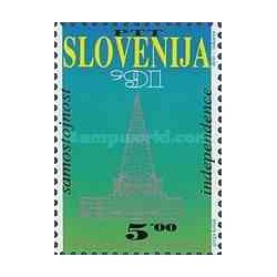 1 عدد تمبر استقلال - اسلوونی 1991