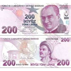 اسکناس 200 لیر - ترکیه 2009 سفارشی - توضیحات را ببینید
