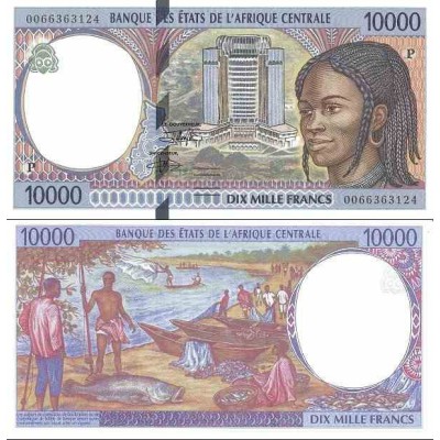 اسکناس 10000 فرانک سری P - چاد 2000 - آفریقای مرکزی 2000 دو رقم اول سریال سال انتشار - سفارشی - توضیحات را ببینید