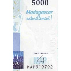 اسکناس 5000 آریاری - یادبود نقشه راه ماداگاسکار - ماداگاسکار 2008 سفارشی - توضیحات را ببینید