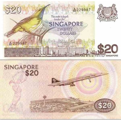 اسکناس 20 دلار - سنگاپور 1976 سفارشی - توضیحات را ببینید