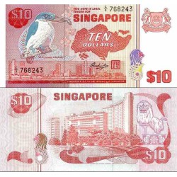 اسکناس 10 دلار - سنگاپور 1976 سفارشی - توضیحات را ببینید