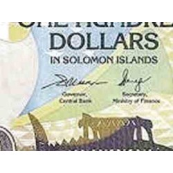 اسکناس پلیمر 100 دلار - جزایر سلیمان 2015 سفارشی - توضیحات را ببینید