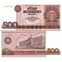 اسکناس 500 مارک - جمهوری دموکراتیک آلمان 1985 سفارشی - توضیحات را ببینید