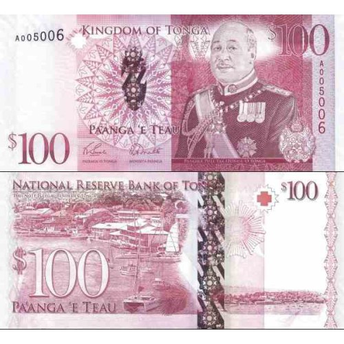 اسکناس 100 پانگا - پادشاهی تونگا 2008 سفارشی - توضیحات را ببینید