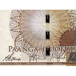 اسکناس 20 پانگا - پادشاهی تونگا 2015 سفارشی - توضیحات را ببینید