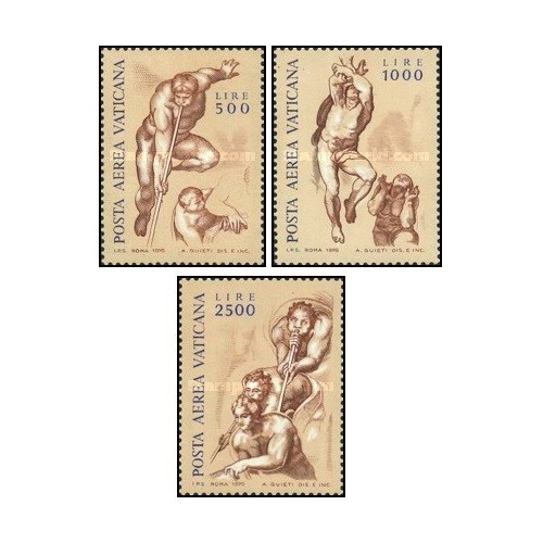 3 عدد تمبر پست هوایی- واتیکان 1976