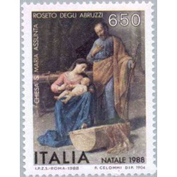 1 عدد تمبر کریستمس - ایتالیا 1988