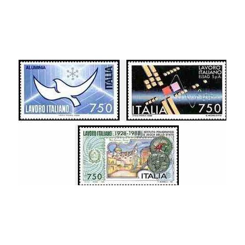 3 عدد تمبر صنایع ایتالیائی - ایتالیا 1988 قیمت 3.3 دلار