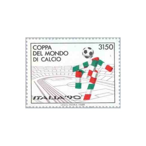 1 عدد تمبر جام جهانی فوتبال ایتالیا 1990 - ایتالیا 1988 قیمت 5.5 دلار