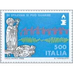 1 عدد تمبر بنیاد صرع  - ایتالیا 1988