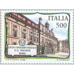 1 عدد تمبر مدرسه ویسکونتی - رم  - ایتالیا 1988